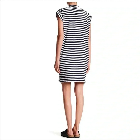 ATM Anthony Thomas Melillo V-Neck Cap Sleeve Striped Dress Size XS/S - Picture 3 of 6